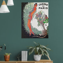 Cartaz Francês Vintage Art Déco Casino de Paris