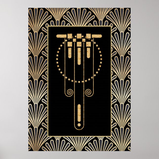 Poster Cartaz Glamouroso Art Déco. (Frente)