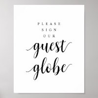 Cartaz Globo de Casamento Rústico Moderno para Nos