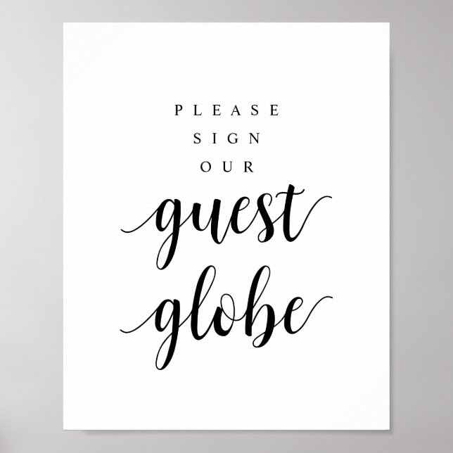 Poster Cartaz Globo de Casamento Rústico Moderno para Nos (Frente)