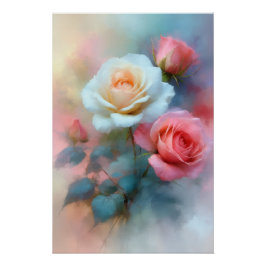 Póster Cartaz Glossy Buquê de Rosas