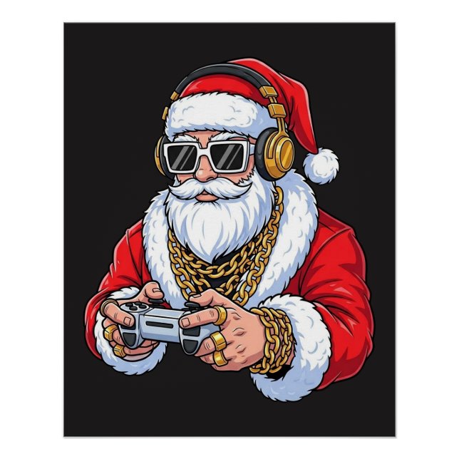 Póster Cartaz Glossy de Natal (Frente)