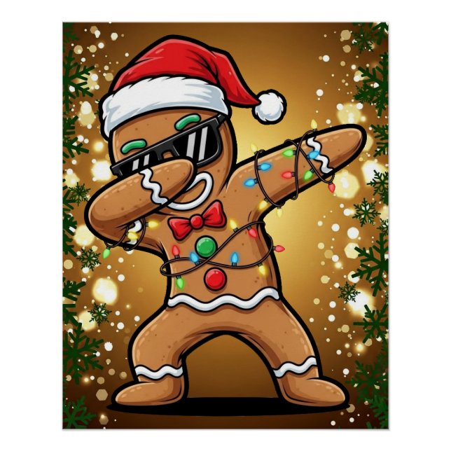 Póster Cartaz Glossy de Natal (Frente)