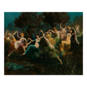 Póster Cartaz Glossy de Ninfas de Moritz Stifter