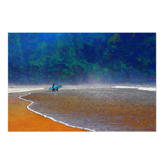 Póster Cartaz Glossy de Surfistas de Oregon (Frente)