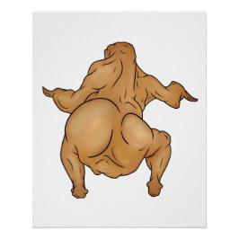 Póster Cartaz Glossy de Twerkey de Ação de Graças