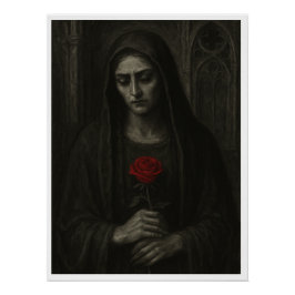 Póster Cartaz Gótico Dama de Luto