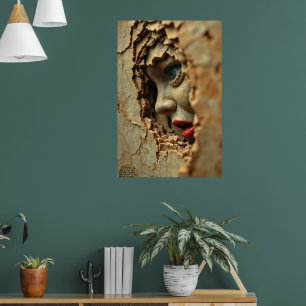 Poster Cartaz Gótico Porcelana Verdade Silêncio Rachado