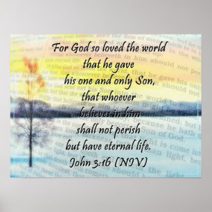 Poster Cartaz Grande João 3:16
