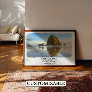 Poster Cartaz Haystack Rock Oregon, Personalizado Cannon