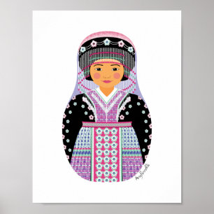 Poster Cartaz Hmong Matryoshka