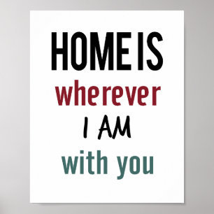 Poster Cartaz Home Is (tamanho padrão de moldura)