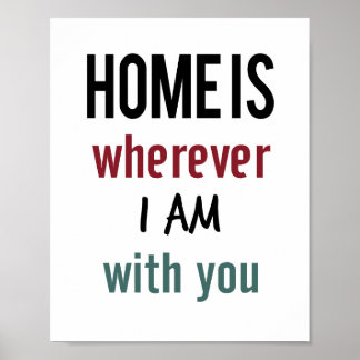 Poster Cartaz Home Is (tamanho padrão de moldura)