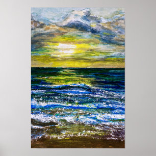 Poster Cartaz - Humores do Mar ao Pôr do Sol