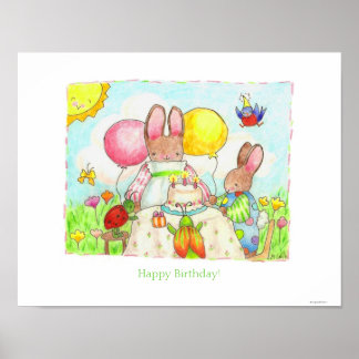 Poster Cartaz/Impressão de Feliz Aniversário