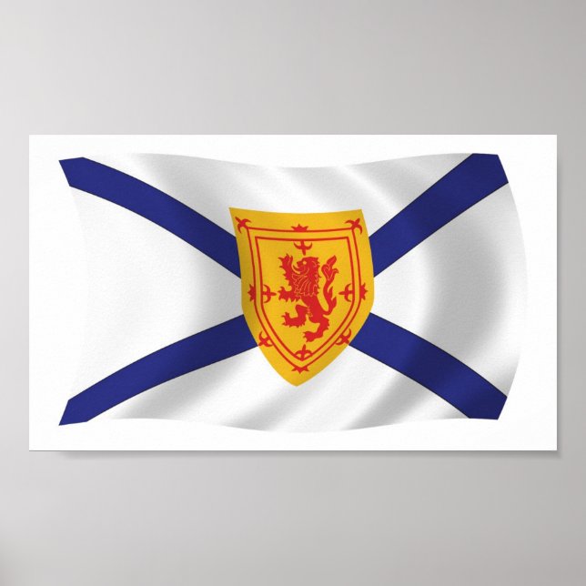 Póster Cartaz Impresso da Bandeira da Nova Escócia (Frente)