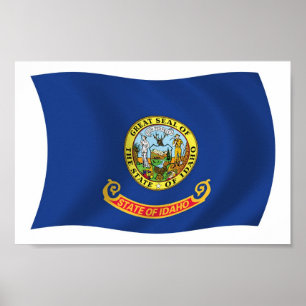 Póster Cartaz Impresso da Bandeira de Idaho