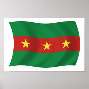 Póster Cartaz Impresso da Bandeira do Povo Ewe