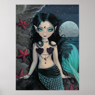 Poster Cartaz Impresso da Sereia Pérola Escura