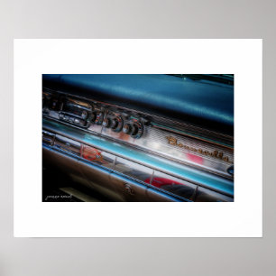 Poster Cartaz Impresso do Painel do Pontiac Bonneville Vi