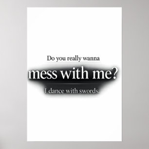 Poster Cartaz Imprimível da Dança da Espada "Mexa Comigo"