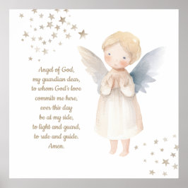 Poster Cartaz imprimível de anjo da guarda