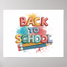 Poster Cartaz Imprimível de Volta às Aulas