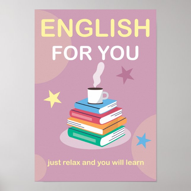 Poster Cartaz Inglês para Você  (Frente)