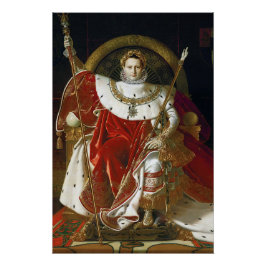Póster Cartaz Ingres – Napoleão I em Seu Trono Imperial