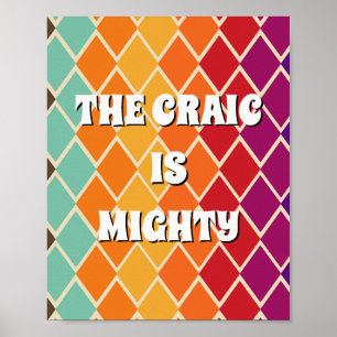 Poster Cartaz inspirado nos anos 70 The craic is mighty I