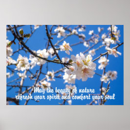 Póster Cartaz inspirador Árvore de Flores