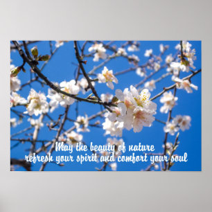 Póster Cartaz inspirador Árvore de Flores