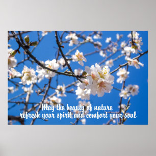 Póster Cartaz inspirador Árvore de Flores