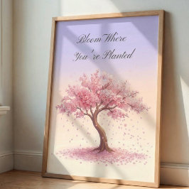 Poster Cartaz Inspirador de Arte de Parede de Flor de Cer