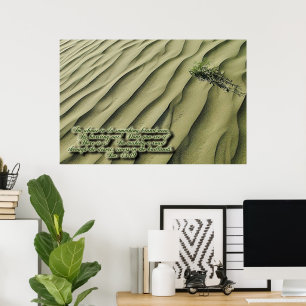 Póster Cartaz Inspirador de Escritura do Deserto