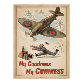 Póster Cartaz Irlandês de Aviação da Segunda Guerra Mundi