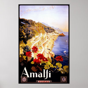 Póster Cartaz italiano do viagem do vintage do ~ de