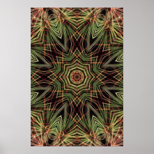 Poster Cartaz "Kaleidoscópio de Verde" (Frente)