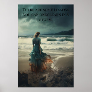 Poster Cartaz - Lições Em Uma Tempestade Mulher na Praia