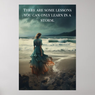Poster Cartaz - Lições Em Uma Tempestade Mulher na Praia