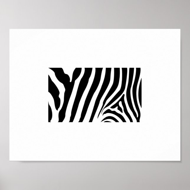 Póster Cartaz - Listras de Zebra Abstrato (Frente)