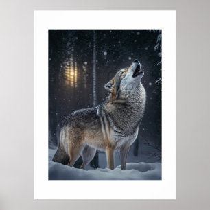 Poster Cartaz Lobo de Yellowstone