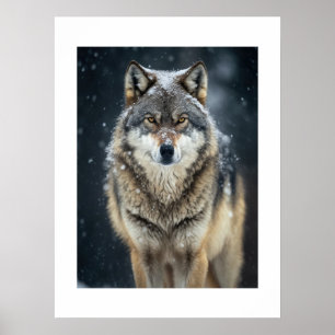 Poster Cartaz Lobo de Yellowstone