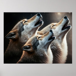 Poster Cartaz Lobos de Yellowstone