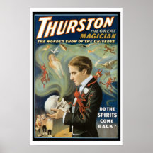 Cartaz Mágico Antigo, Thurston, O Grande Mágico