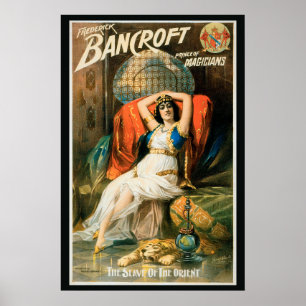 Póster Cartaz Mágico Vintage, Mágico Frederick Bancroft