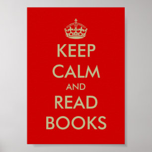 Poster Cartaz Mantenha a calma e leia livros