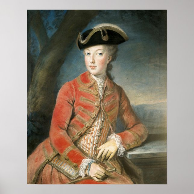 Poster Cartaz Marie Antoinette traje de caça (Frente)