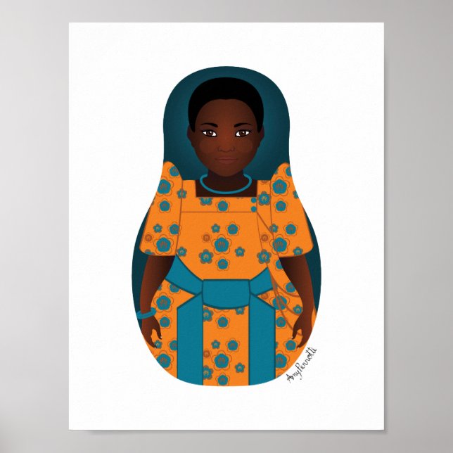 Poster Cartaz Matryoshka Ugandês (Frente)