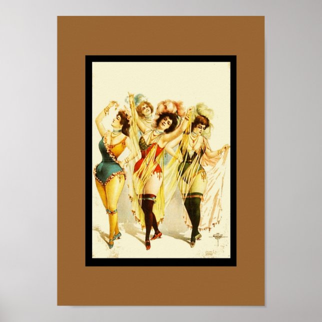 Póster Cartaz Meninas Dançando Teatro Vintage (Frente)